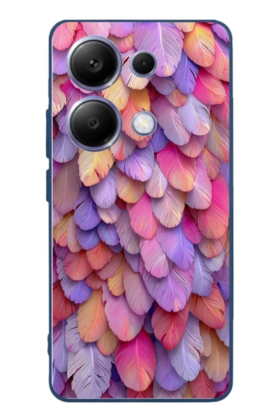 Le Balvo Poco X7 Pro Uyumlu Tüylü Kalpler Baskılı Silikon Kılıf ürün görseli 1