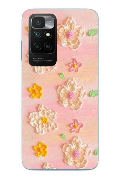 Le Balvo Redmi 10 2022 Uyumlu Pastel Papatya Baskılı Silikon Kılıf ürün görseli 1