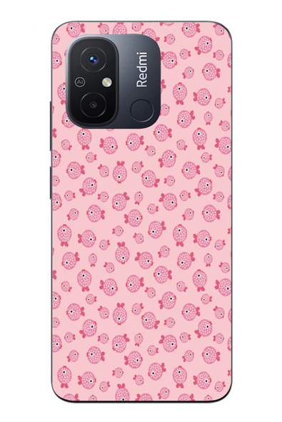Le Balvo Redmi 12C Uyumlu Pembe Balıklar Baskılı Silikon Kılıf ürün görseli 1