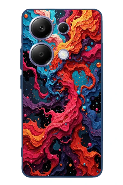 Le Balvo Poco X7 Pro Uyumlu Dalgaların İz Karışımı Baskılı Silikon Kılıf ürün görseli 1