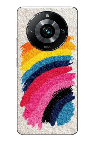 Le Balvo Realme 11 Pro Uyumlu Güneşli Gökkuşağı Baskılı Silikon Kılıf ürün görseli 1