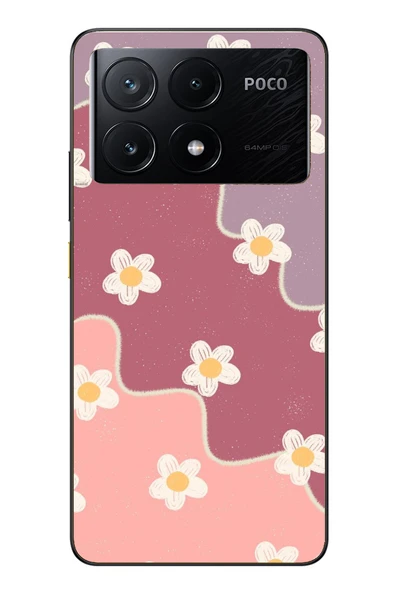 Le Balvo Poco X6 Pro Uyumlu Papatya Dalgaları Baskılı Silikon Kılıf ürün görseli 1