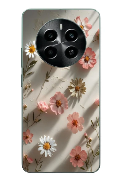 Le Balvo Realme 12 4G Uyumlu Papatya Çiçekleri Baskılı Silikon Kılıf ürün görseli 1