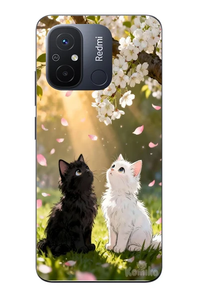 Le Balvo Redmi 12C Uyumlu İlkbahar Kedileri Baskılı Silikon Kılıf ürün görseli 1