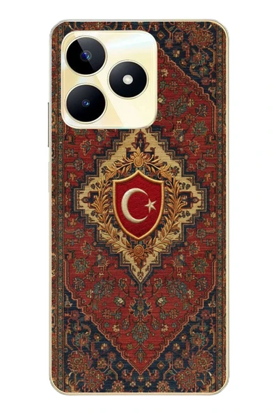 Le Balvo Realme C53 Uyumlu Türkiye Bayraklı Halı Baskılı Silikon Kılıf ürün görseli 1