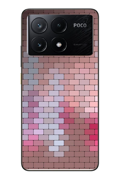 Le Balvo Poco X6 Pro Uyumlu Renkli Duvar Baskılı Silikon Kılıf ürün görseli 1