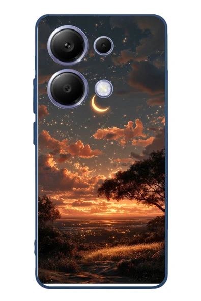 Le Balvo Poco X7 Pro Uyumlu Ay Gecesi Baskılı Silikon Kılıf ürün görseli 1