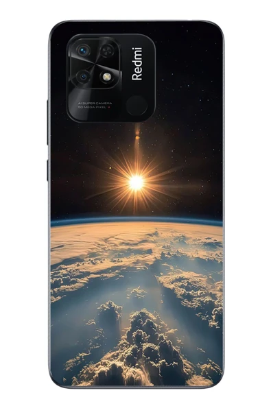 Le Balvo Redmi 10C Uyumlu Uzay Günbatımı Baskılı Silikon Kılıf ürün görseli 1