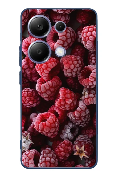 Le Balvo Poco X7 Pro Uyumlu Ahududu Frambuaz Baskılı Silikon Kılıf ürün görseli 1