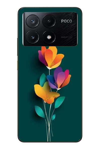 Le Balvo Poco X6 Pro Uyumlu Modernizimin Çicekleri Baskılı Silikon Kılıf ürün görseli 1