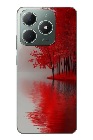 Le Balvo Realme C61 Uyumlu Sonbahar Gölü Baskılı Silikon Kılıf ürün görseli 1