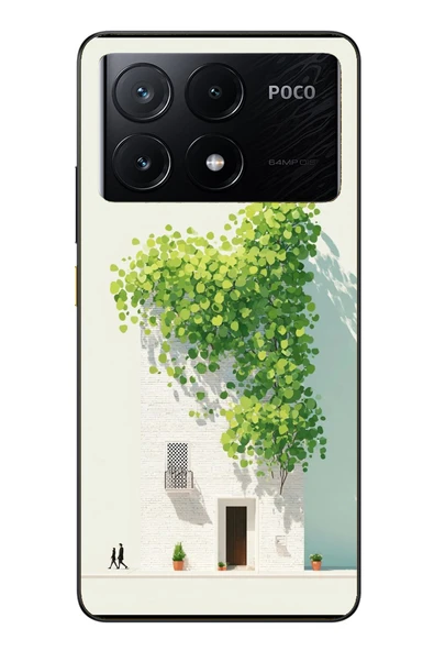 Le Balvo Poco X6 Pro Uyumlu Sarmaşıklı Ev Baskılı Silikon Kılıf ürün görseli 1