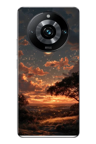 Le Balvo Realme 11 Pro Uyumlu Ay Gecesi Baskılı Silikon Kılıf ürün görseli 1