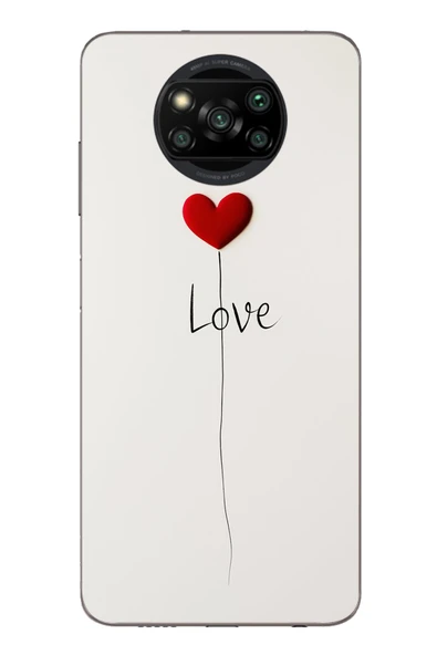 Le Balvo Poco X3 Uyumlu Love Aşk Baskılı Silikon Kılıf ürün görseli 1