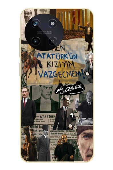 Le Balvo Realme 11 4G Uyumlu Ben Atatürk Kızıyım Baskılı Silikon Kılıf ürün görseli 1