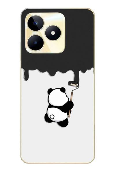 Le Balvo Realme C53 Uyumlu Boyacı Panda Baskılı Silikon Kılıf ürün görseli 1