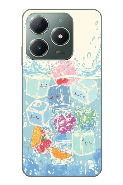 Le Balvo Realme C61 Uyumlu Kare Buzlar Baskılı Silikon Kılıf ürün görseli 1