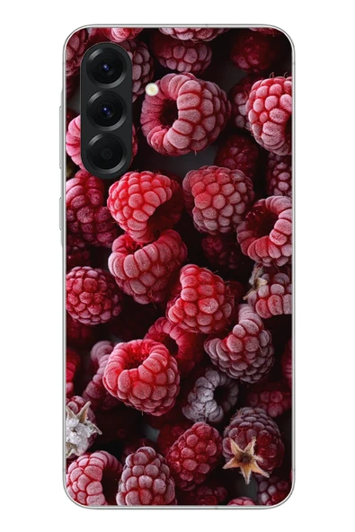 Le Balvo Samsung Galaxy A56 Uyumlu Ahududu Frambuaz Baskılı Silikon Kılıf ürün görseli 1
