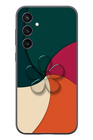 Le Balvo Samsung Galaxy S23 Uyumlu Modern Yonca Renkleri Baskılı Silikon Kılıf ürün görseli 1