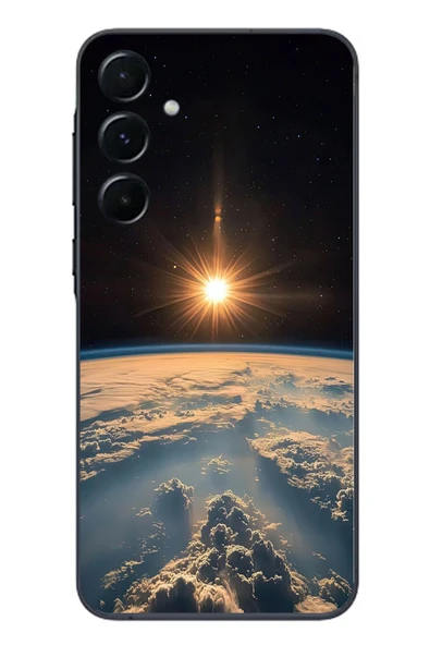 Le Balvo Samsung Galaxy A55 Uyumlu Uzay Günbatımı Baskılı Silikon Kılıf ürün görseli 1