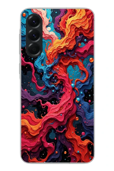Le Balvo Samsung Galaxy A56 Uyumlu Dalgaların İz Karışımı Baskılı Silikon Kılıf ürün görseli 1