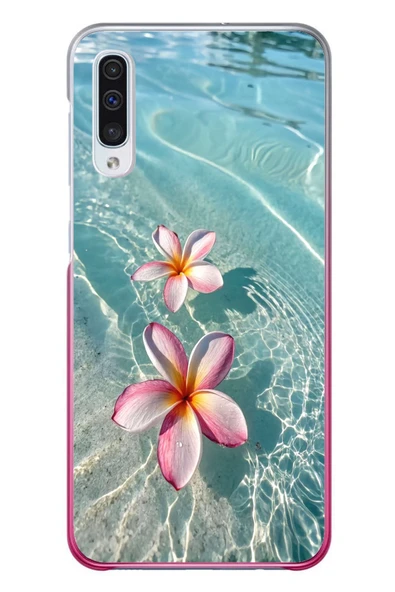Le Balvo Samsung Galaxy A50 Uyumlu Denizde Çiçekler Baskılı Silikon Kılıf ürün görseli 1