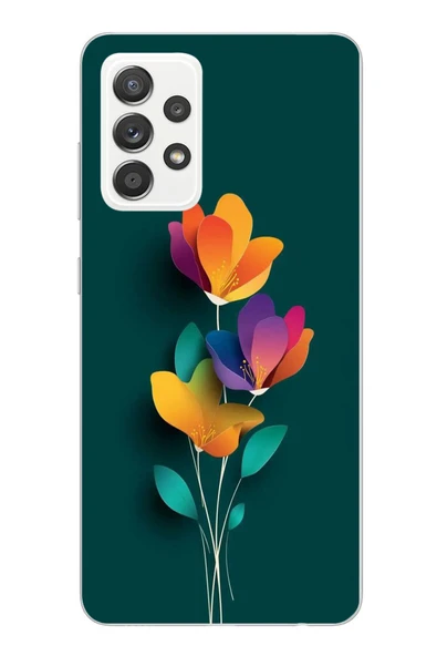 Le Balvo Samsung Galaxy A52 Uyumlu Modernizimin Çicekleri Baskılı Silikon Kılıf ürün görseli 1