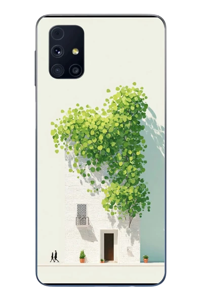 Le Balvo Samsung Galaxy M31s Uyumlu Sarmaşıklı Ev Baskılı Silikon Kılıf ürün görseli 1