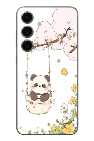 Le Balvo Samsung Galaxy S24 Uyumlu Sallanan Panda Baskılı Silikon Kılıf ürün görseli 1