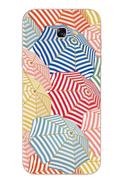 Le Balvo Samsung Galaxy A7 (2017) Uyumlu Şemsiyeler Baskılı Silikon Kılıf ürün görseli 1
