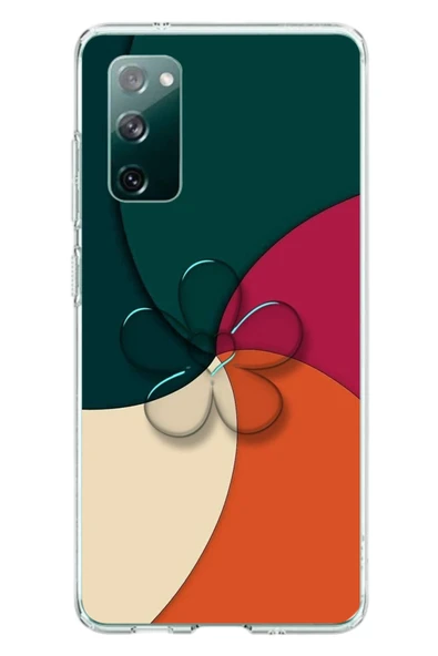 Le Balvo Samsung Galaxy S20 FE Uyumlu Modern Yonca Renkleri Baskılı Silikon Kılıf ürün görseli 1
