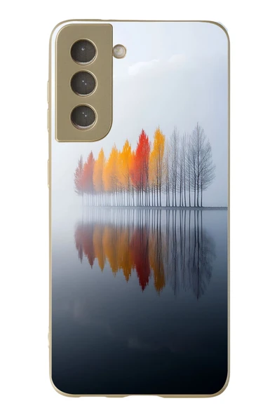 Le Balvo Samsung Galaxy S21 FE Uyumlu Sonbahar Zamanı Baskılı Silikon Kılıf ürün görseli 1