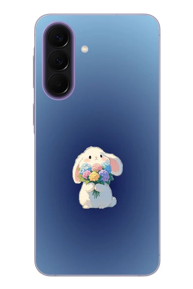 Le Balvo Samsung Galaxy A57 Uyumlu Çiçekli Tavşan Baskılı Silikon Kılıf ürün görseli 1