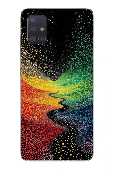 Le Balvo Samsung Galaxy A51 Uyumlu Renkli Yollar Baskılı Silikon Kılıf ürün görseli 1