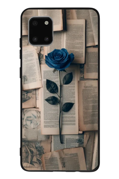 Le Balvo Samsung Galaxy Note 10 Lite Uyumlu Mor Gül Baskılı Silikon Kılıf ürün görseli 1