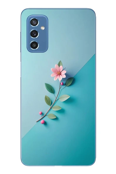 Le Balvo Samsung Galaxy M52 Uyumlu Çiçeğin Pembesi Baskılı Silikon Kılıf ürün görseli 1