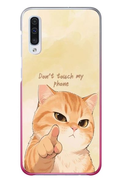 Le Balvo Samsung Galaxy A50 Uyumlu Dont Touch My Phone Baskılı Silikon Kılıf ürün görseli 1