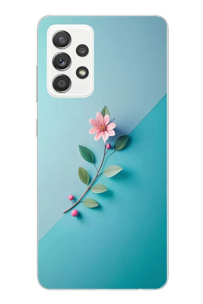Le Balvo Samsung Galaxy A52 Uyumlu Çiçeğin Pembesi Baskılı Silikon Kılıf ürün görseli 1