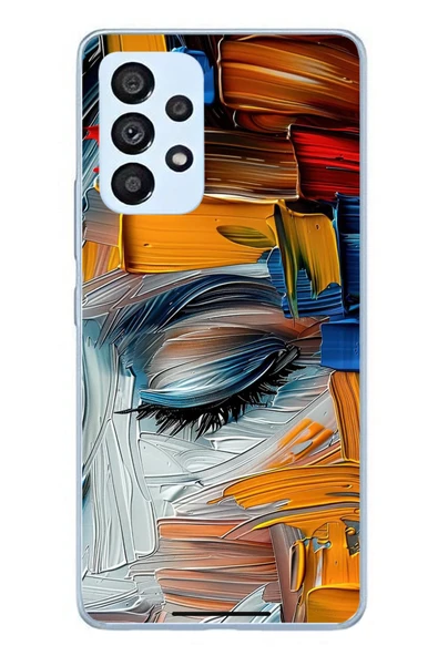 Le Balvo Samsung Galaxy A53 Uyumlu Göz Boyama Fırçaları Baskılı Silikon Kılıf ürün görseli 1