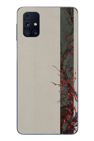 Le Balvo Samsung Galaxy M31s Uyumlu Sade Sonbahar Sarmaşık Baskılı Silikon Kılıf ürün görseli 1