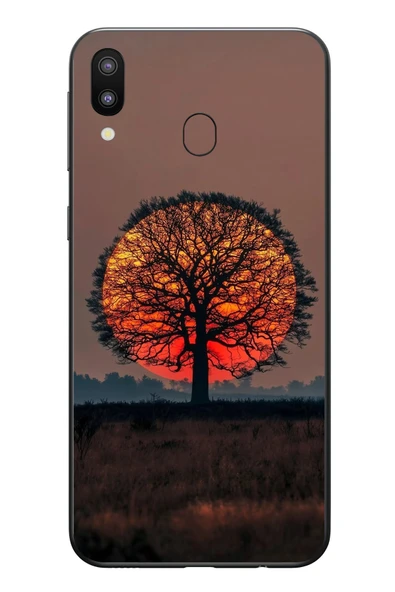 Le Balvo Samsung Galaxy M20 Uyumlu Güneşe Denk Gelen Ağaç Baskılı Silikon Kılıf ürün görseli 1