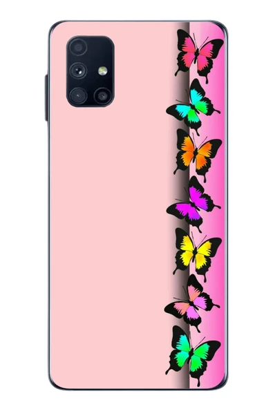 Le Balvo Samsung Galaxy M51 Uyumlu Kelebeklerin Rüyası Baskılı Silikon Kılıf ürün görseli 1