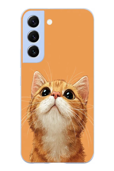 Le Balvo Samsung Galaxy S22 Uyumlu Masum Kedi Baskılı Silikon Kılıf ürün görseli 1