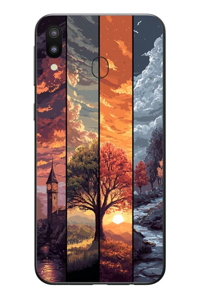 Le Balvo Samsung Galaxy M20 Uyumlu Sonbahar İlkbaharım Baskılı Silikon Kılıf ürün görseli 1