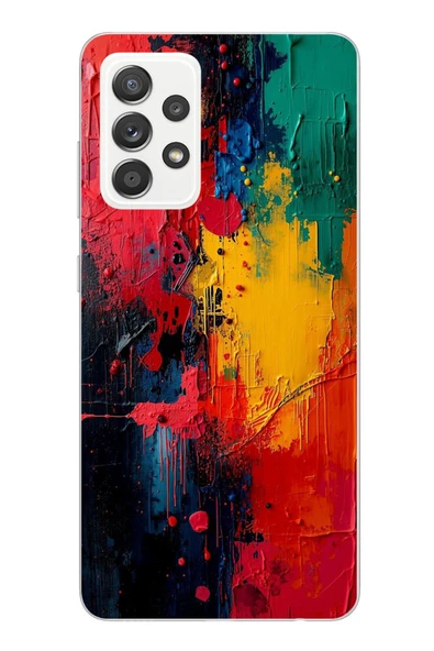 Le Balvo Samsung Galaxy A52 Uyumlu Renklerin Dansı Baskılı Silikon Kılıf ürün görseli 1
