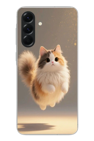 Le Balvo Samsung Galaxy A56 Uyumlu Zıplayan Kedi Baskılı Silikon Kılıf ürün görseli 1
