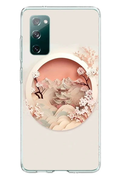 Le Balvo Samsung Galaxy S20 FE Uyumlu Manzar Retro Yuvarlak Baskılı Silikon Kılıf ürün görseli 1