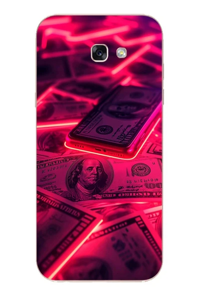 Le Balvo Samsung Galaxy A7 (2017) Uyumlu Kızıl Dolarlar Baskılı Silikon Kılıf ürün görseli 1