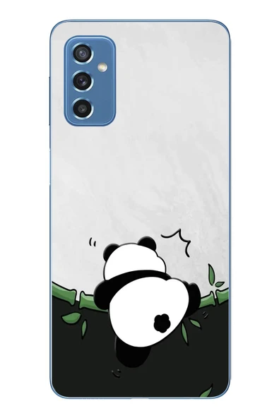 Le Balvo Samsung Galaxy M52 Uyumlu Bambuya Çıkan Panda Baskılı Silikon Kılıf ürün görseli 1