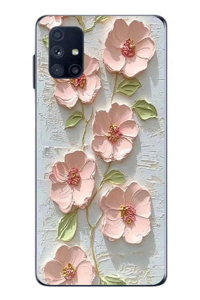 Le Balvo Samsung Galaxy M51 Uyumlu Gül Kurusu Baskılı Silikon Kılıf ürün görseli 1